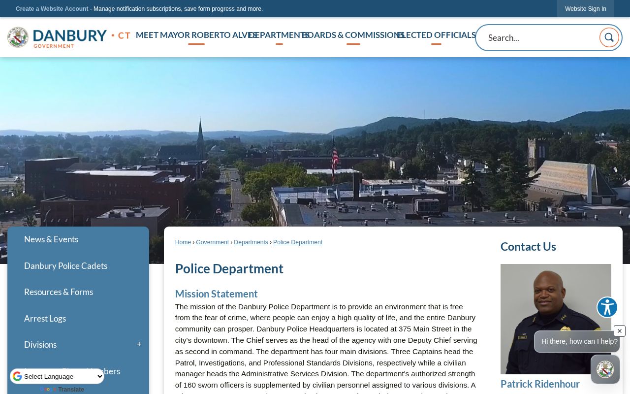 Danbury Police Department arrest records source