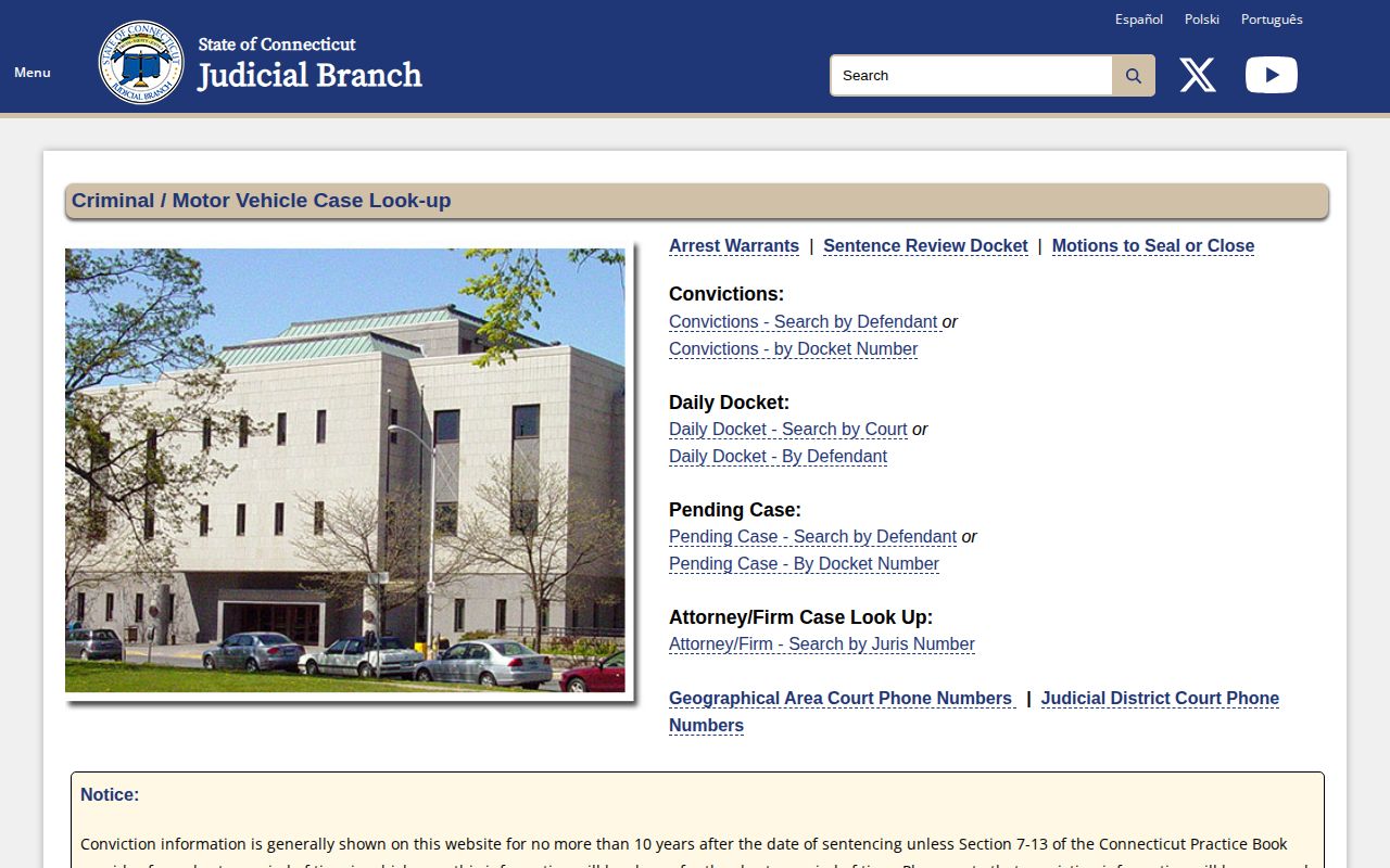 Danbury warrant and criminal record lookup hub